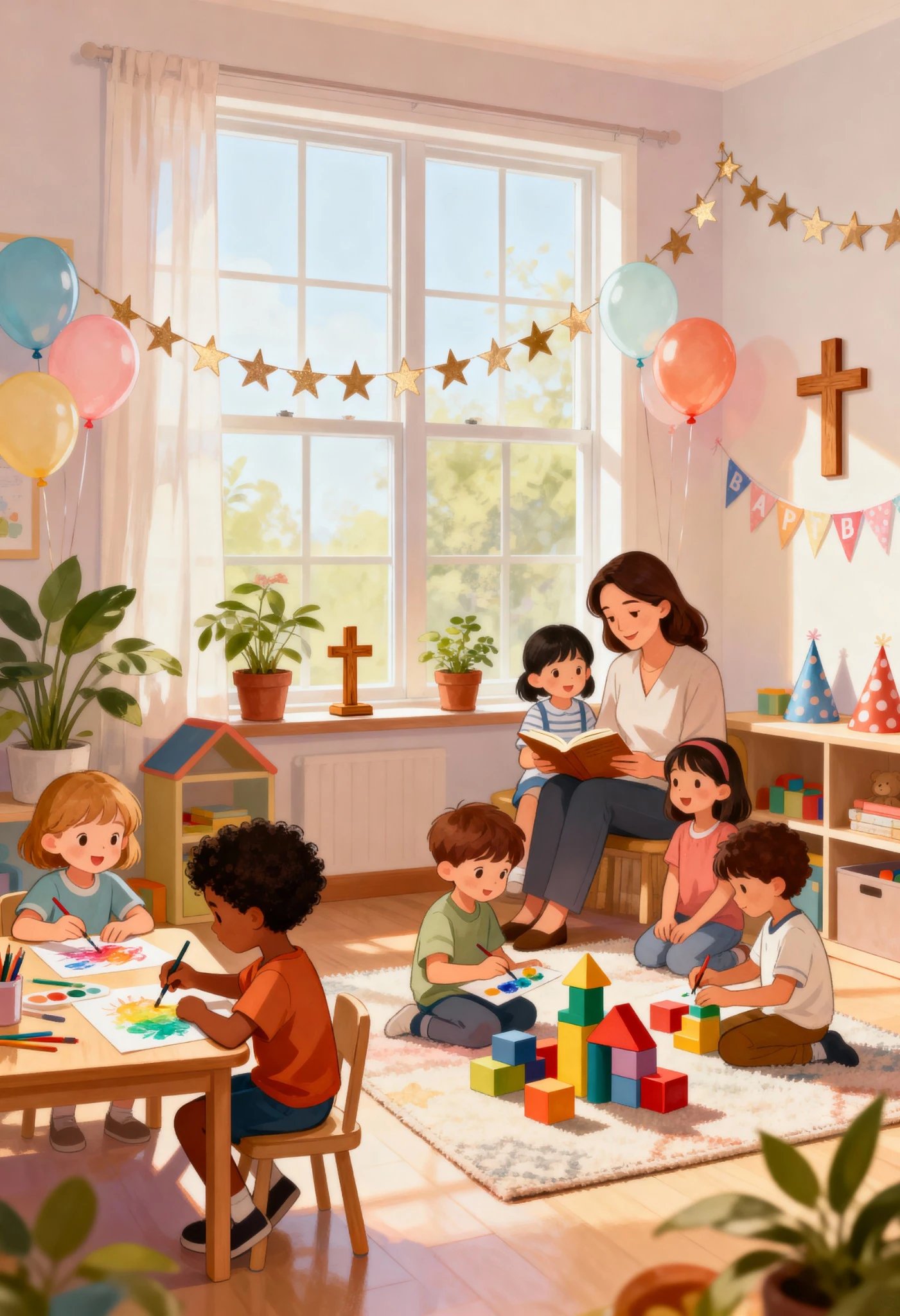 Happy children playing